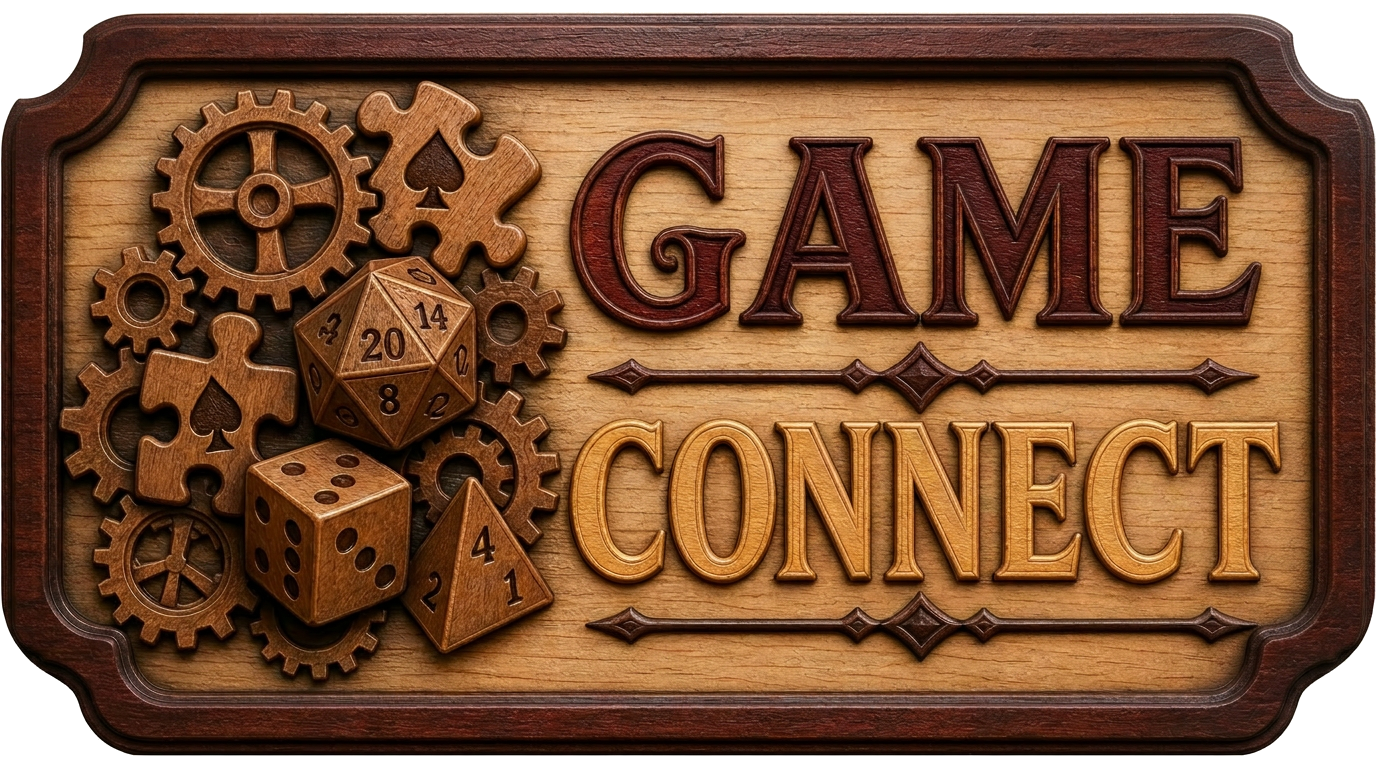 Logo Game Connect gravé dans le bois